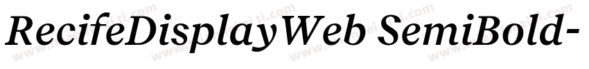 RecifeDisplayWeb SemiBold字体转换